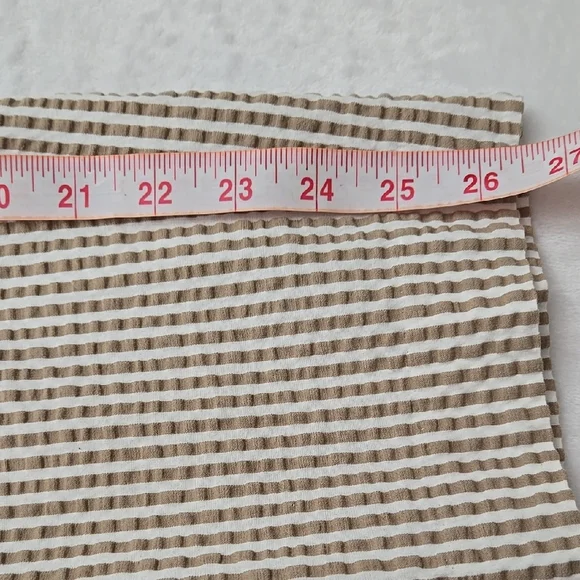 A New Day 100% Cotton Tan/White Striped Pants - Picture 5 of 11